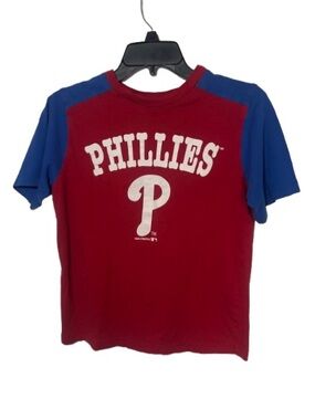 Philadelphia PHILLIES - Stitches Red White Blue Shirt - Large -MLB Genuine Merch